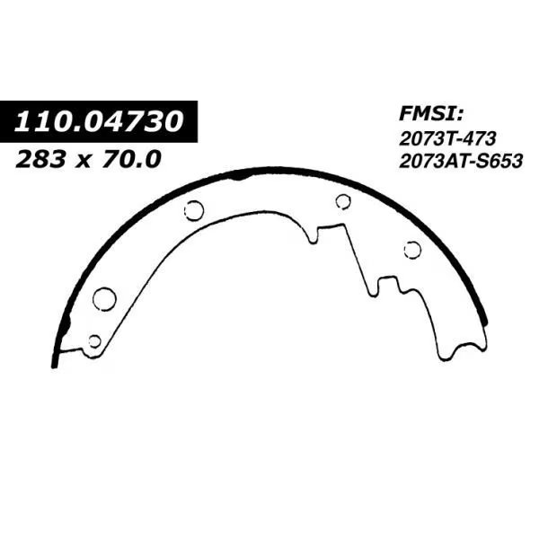 Riveted Brake Shoes, 112.04730, Centric Parts, Mfr#: 112.04730